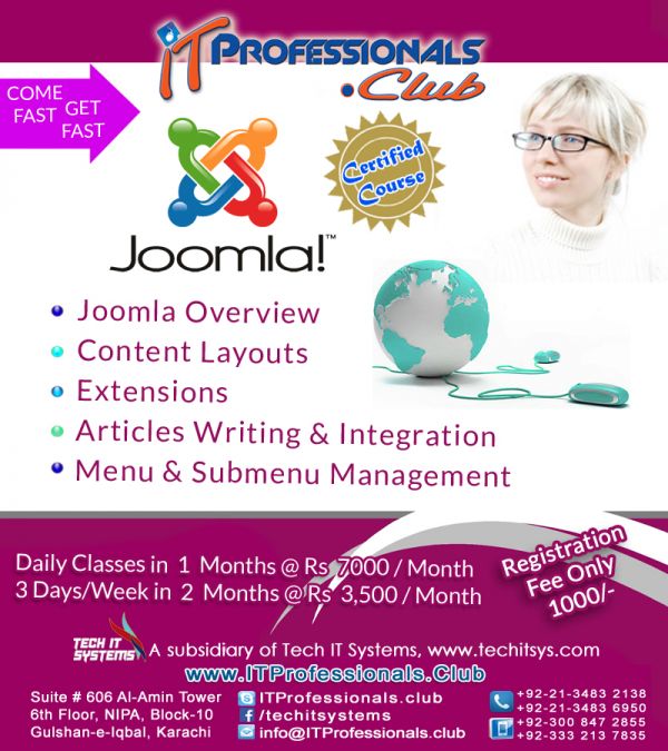 IT Professionals.clubs Joomla Cms Certified Course
