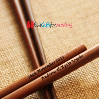 Engraved Personalized Fine Wood Chopsticks