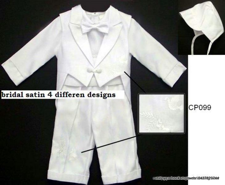 Christening bridal satin suits reduced from 130 to 85 ring 0427820744