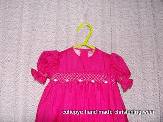 christening wear smocked handmade hand  embroidered