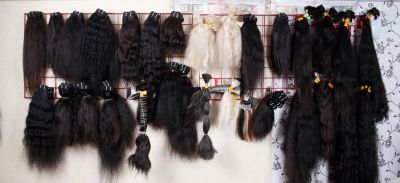 human hair and feathers