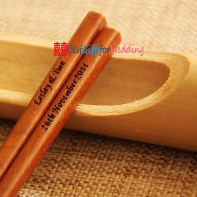Engraved Personalized Fine Wood Chopsticks