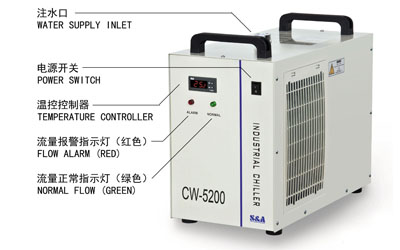 S&A laser chiller CW-5200 with double input and output