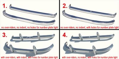 Datsun Roadster Fairlady (1962-1970) brand new stainless steel bumpers