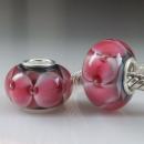 Murano  Glass  Beads  With  Solid  Silver  Screw  Cores