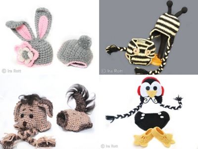 Handmade Crocheted Animal Hats for Adults, kids and babies