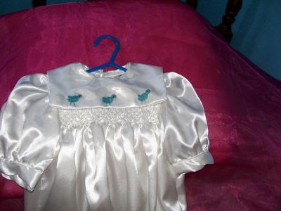 smocked christening wear by cutiepye