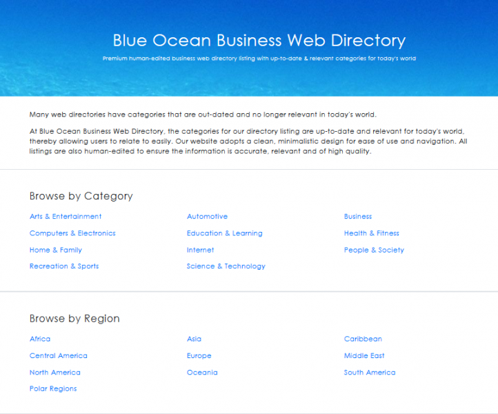 Premium Web Directory Listing