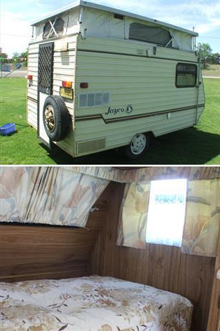 Jayco 11' x 6'6'' pop top, Model Sprite  Front double bed, 3 x way fridge 