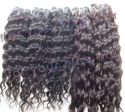 NATURAL VIRGIN HUMAN HAIR EUROPEAN & BRAZILIAN virgin pure A+++ AAA curl / wavy / straight / bulk / 
