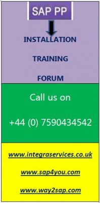 SAP PP Installation and SAP PP Online Training