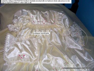 christening gowns smocked hand embroidered 0427820744