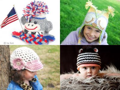 Handmade Crocheted Animal Hats for Adults, kids and babies