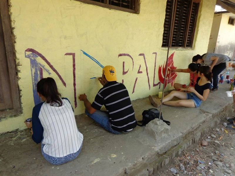 Volunteer painters in Nepal to paint rural school 