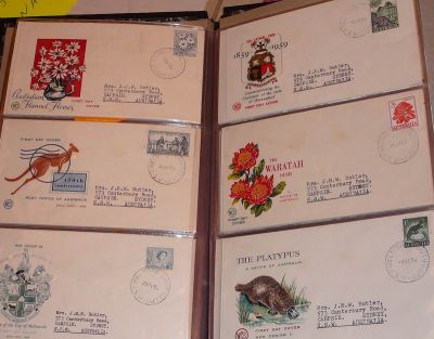 Pre-Decimal First Day Covers in album