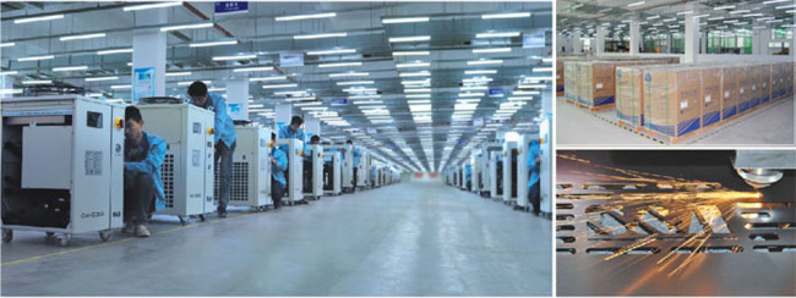 S&A CNC router chiller with water filter installed and r410a refrigerant loaded