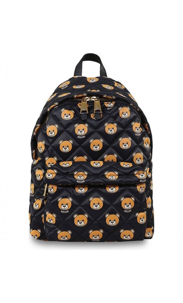 Moschino Quilted Teddy Bear Printed Backpack